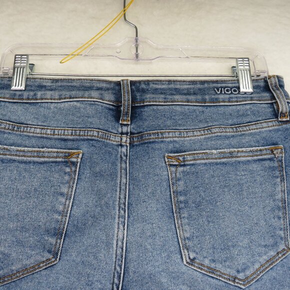 Vigoss Jeans Womens Size 30 Stevie Straight Leg Distressed Medium Wash Denim - Picture 5 of 10